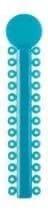 Teal Ligature Ties