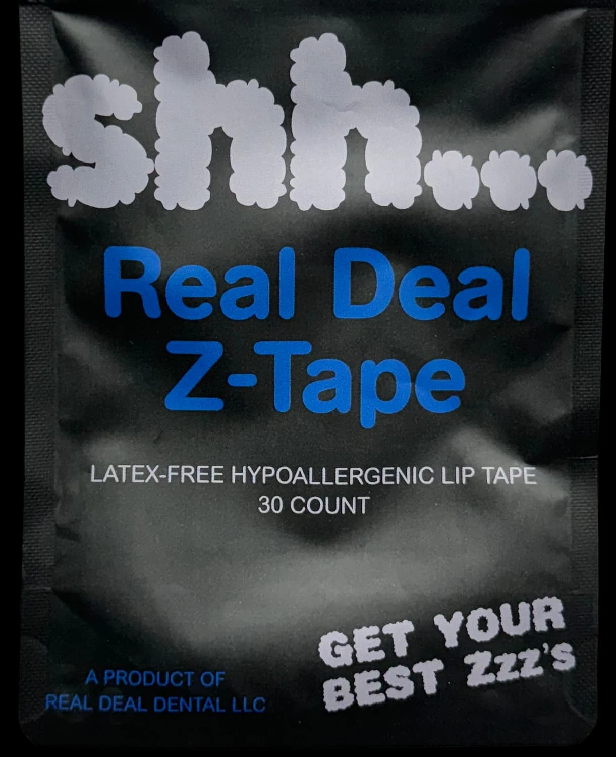 Real Deal Z-Tape packet — latex-free hypoallergenic lip tape, 30 count